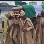 Photos from the Burial of Taiwo Akinkunmi, the Designer of the Nigerian Flag.