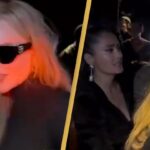 Nicole Kidman Appears to Nudge Salma Hayek Aside in Viral Balenciaga Show Moment