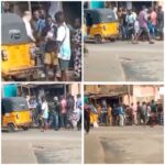 Economic Struggles: Viral Video Shows Nigerians Lining Up for Bread and Bibles Distributed by a Miss...